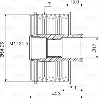 Valeo 588133 - Ремъчна шайба, генератор vvparts.bg