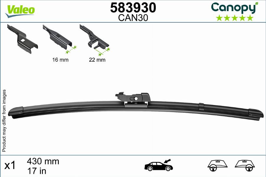 Valeo 583930 - Перо на чистачка vvparts.bg