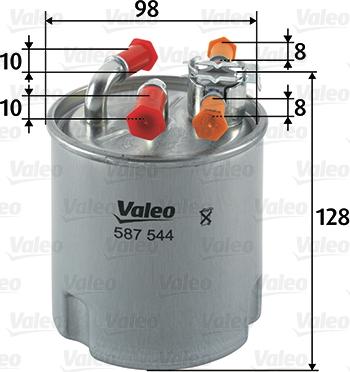 Valeo 587544 - Горивен филтър vvparts.bg