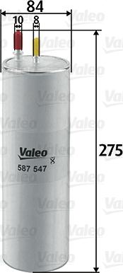 Valeo 587547 - Горивен филтър vvparts.bg