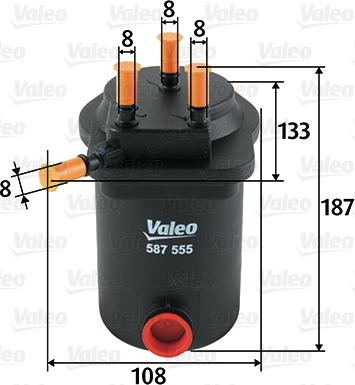 Valeo 587555 - Горивен филтър vvparts.bg