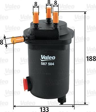 Valeo 587504 - Горивен филтър vvparts.bg