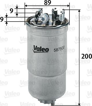 Valeo 587500 - Горивен филтър vvparts.bg