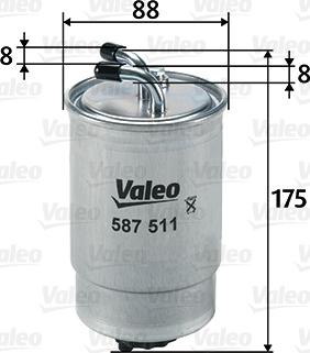 Valeo 587511 - Горивен филтър vvparts.bg