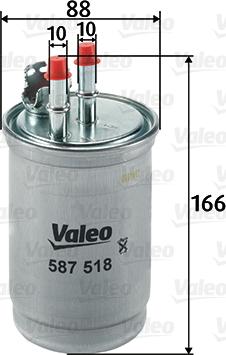 Valeo 587518 - Горивен филтър vvparts.bg