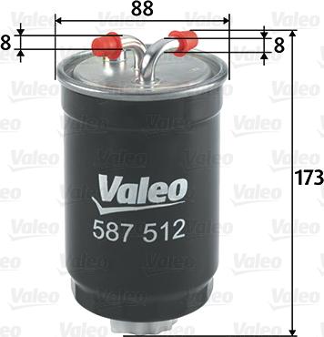 Valeo 587512 - Горивен филтър vvparts.bg