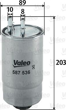 Valeo 587536 - Горивен филтър vvparts.bg