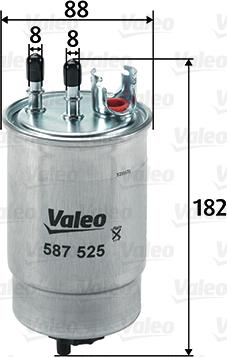 Valeo 587525 - Горивен филтър vvparts.bg