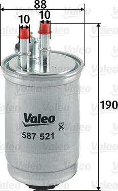 Valeo 587521 - Горивен филтър vvparts.bg