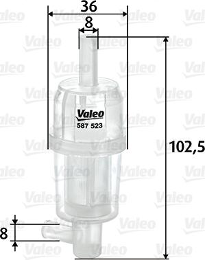 Valeo 587523 - Маслен филтър vvparts.bg