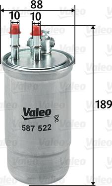 Valeo 587522 - Горивен филтър vvparts.bg