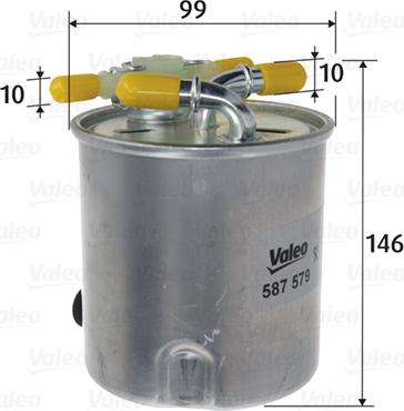 Valeo 587579 - Горивен филтър vvparts.bg