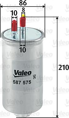 Valeo 587575 - Горивен филтър vvparts.bg
