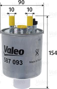 Valeo 587093 - Горивен филтър vvparts.bg