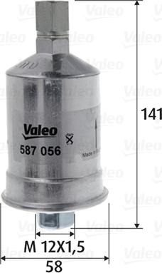 Valeo 587056 - Горивен филтър vvparts.bg