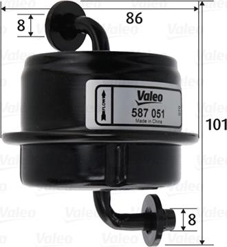 Valeo 587051 - Горивен филтър vvparts.bg