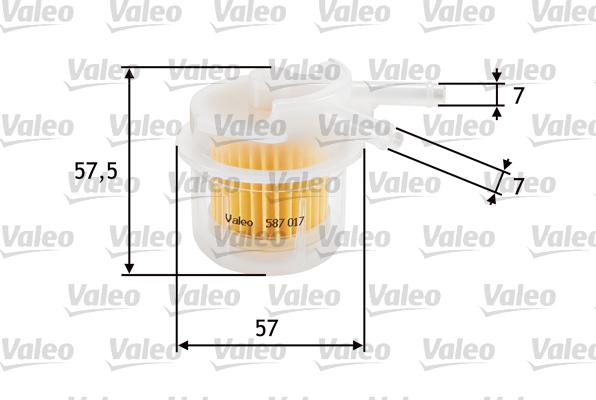 Valeo 587017 - Горивен филтър vvparts.bg