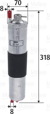 Valeo 587034 - Горивен филтър vvparts.bg