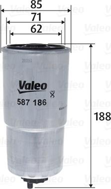 Valeo 587186 - Горивен филтър vvparts.bg