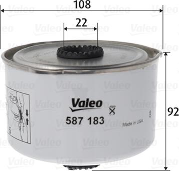 Valeo 587183 - Горивен филтър vvparts.bg