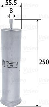 Valeo 587749 - Горивен филтър vvparts.bg