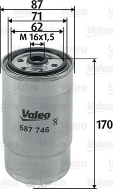 Valeo 587746 - Горивен филтър vvparts.bg