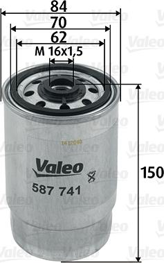 Valeo 587741 - Горивен филтър vvparts.bg