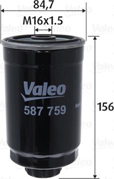 Valeo 587759 - Горивен филтър vvparts.bg