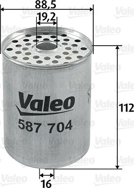 Valeo 587704 - Горивен филтър vvparts.bg