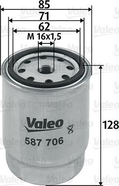 Valeo 587706 - Горивен филтър vvparts.bg