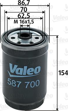 Valeo 587700 - Горивен филтър vvparts.bg