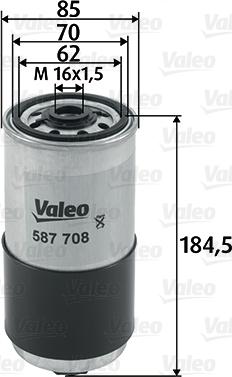 Valeo 587708 - Горивен филтър vvparts.bg