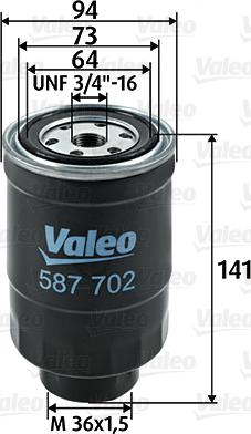 Valeo 587702 - Горивен филтър vvparts.bg