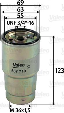 Valeo 587710 - Горивен филтър vvparts.bg