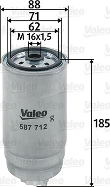 Valeo 587712 - Горивен филтър vvparts.bg