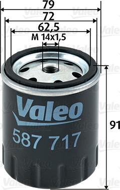 Valeo 587717 - Горивен филтър vvparts.bg