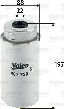 Valeo 587739 - Горивен филтър vvparts.bg