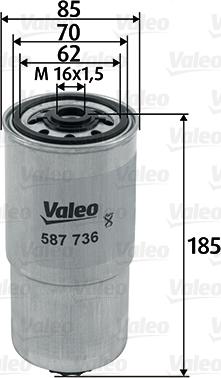 Valeo 587736 - Горивен филтър vvparts.bg