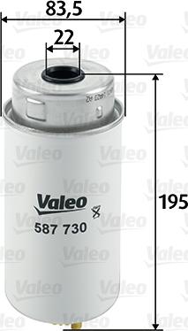 Valeo 587730 - Горивен филтър vvparts.bg