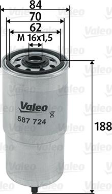 Valeo 587724 - Горивен филтър vvparts.bg