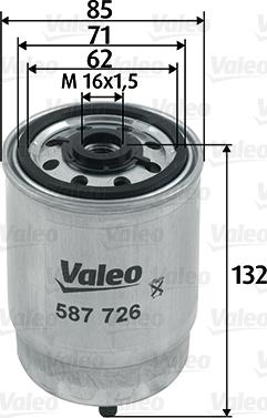 Valeo 587726 - Горивен филтър vvparts.bg