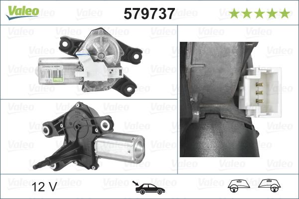 Valeo 579737 - Двигател на чистачките vvparts.bg