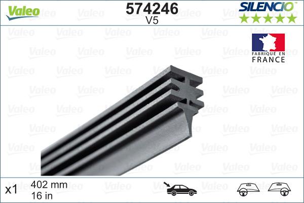 Valeo 574246 - Гумичка на перото на чистачка vvparts.bg