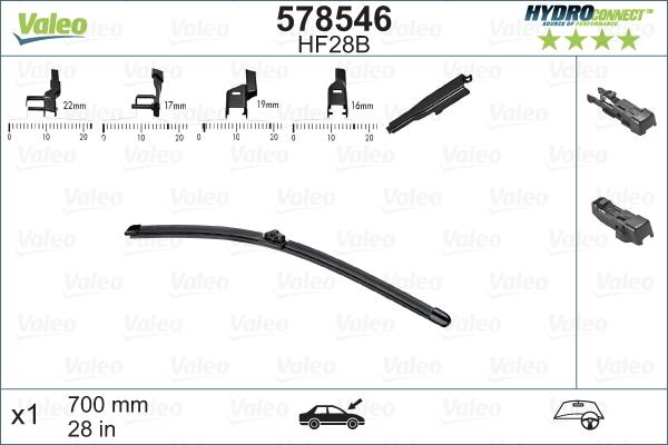 Valeo 578546 - Перо на чистачка vvparts.bg