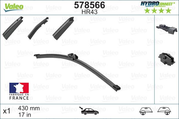 Valeo 578566 - Перо на чистачка vvparts.bg