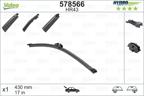 Valeo 578566 - Перо на чистачка vvparts.bg