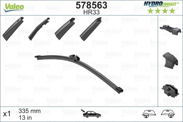 Valeo 578563 - Перо на чистачка vvparts.bg