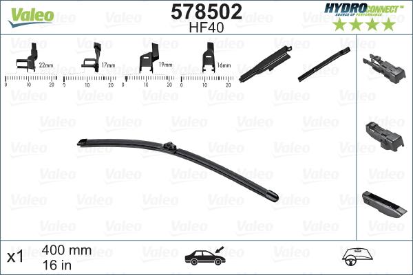 Valeo 578502 - Перо на чистачка vvparts.bg