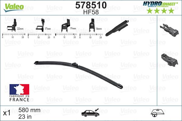 Valeo 578510 - Перо на чистачка vvparts.bg