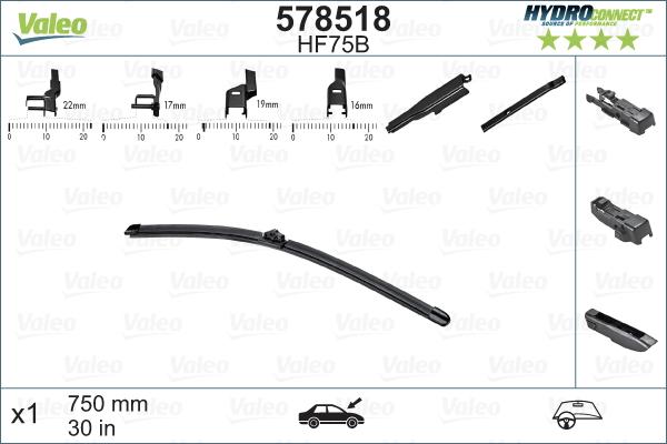 Valeo 578518 - Перо на чистачка vvparts.bg